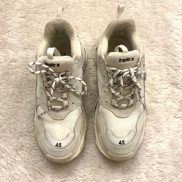Balenciaga Triple S Cream Sneakers